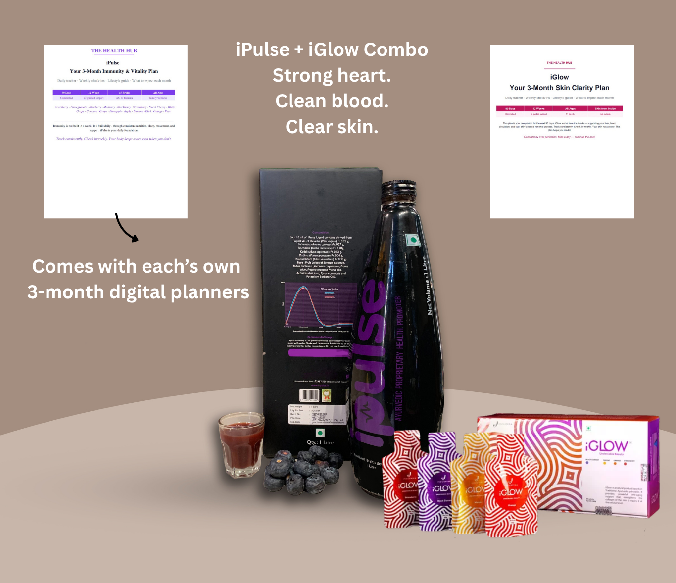 iPulse + iGlow Combo - Cardiovascular Strength, Immunity & Skin Clarity