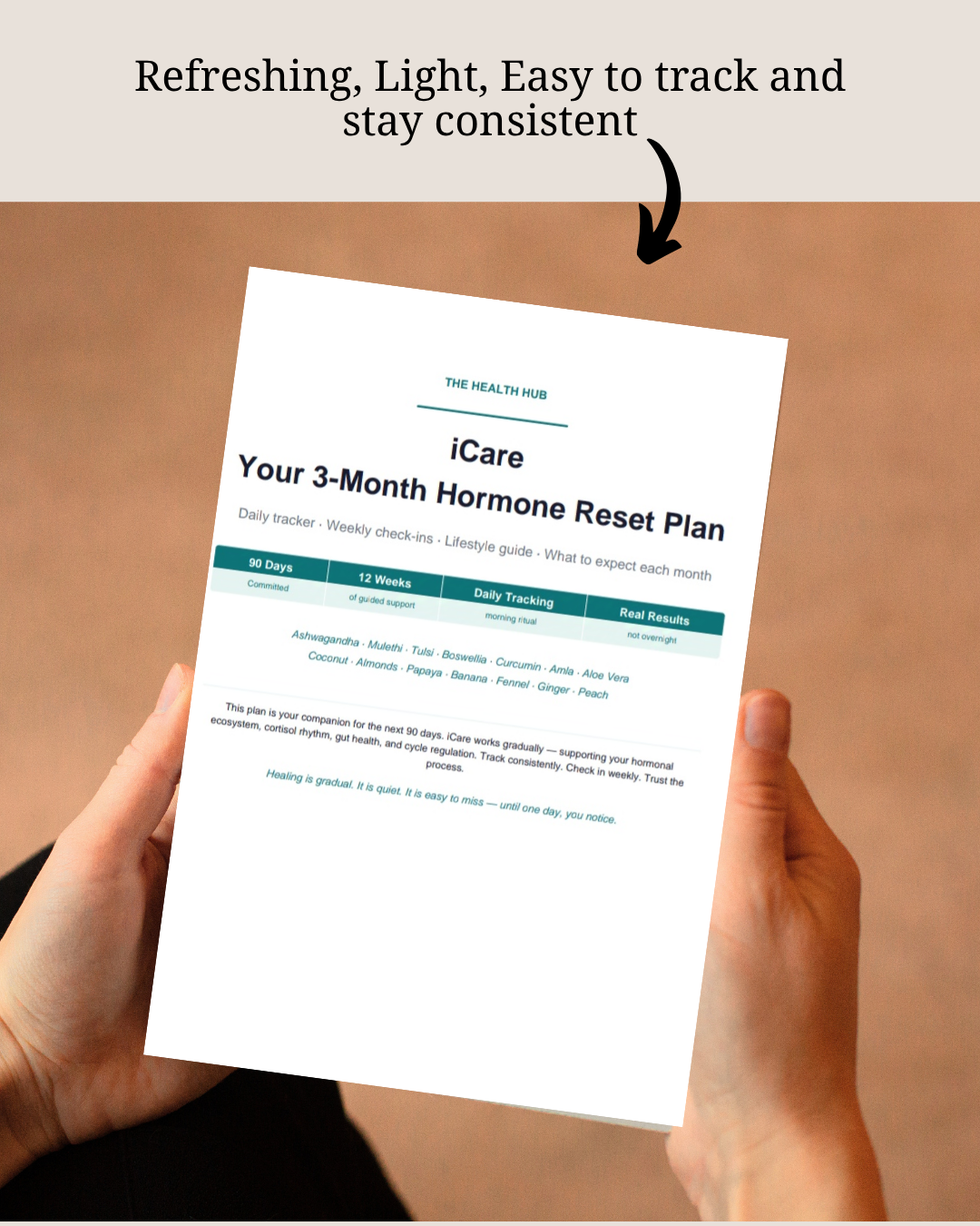 iCare 3-Month Hormone Reset Plan - Digital Planner